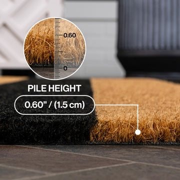 Sutton Modern Coastal Striped Coir Area Rug